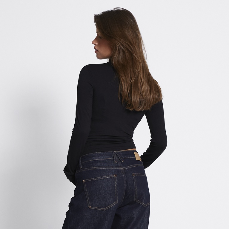 Soft feel polo top "Eline" Black